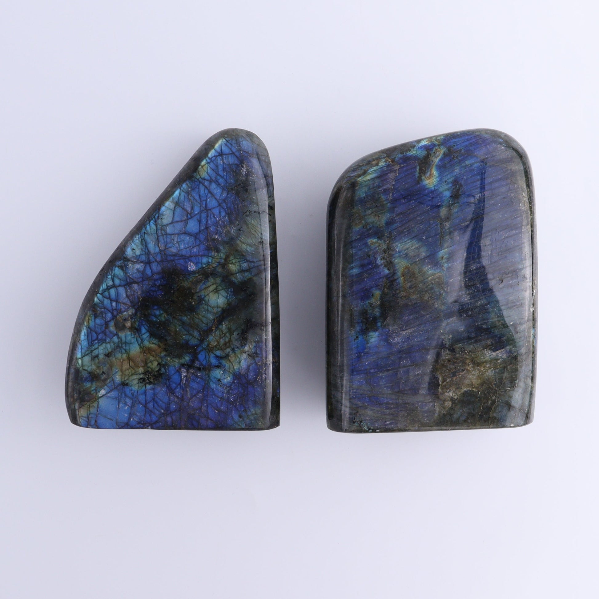 Labradorite Freeform Set of 2 - Expert Wholesale and Supplier of Wholesale Crystals & Bulk Gemstones, ["Freeforms","Labradorite","Madagascar"]