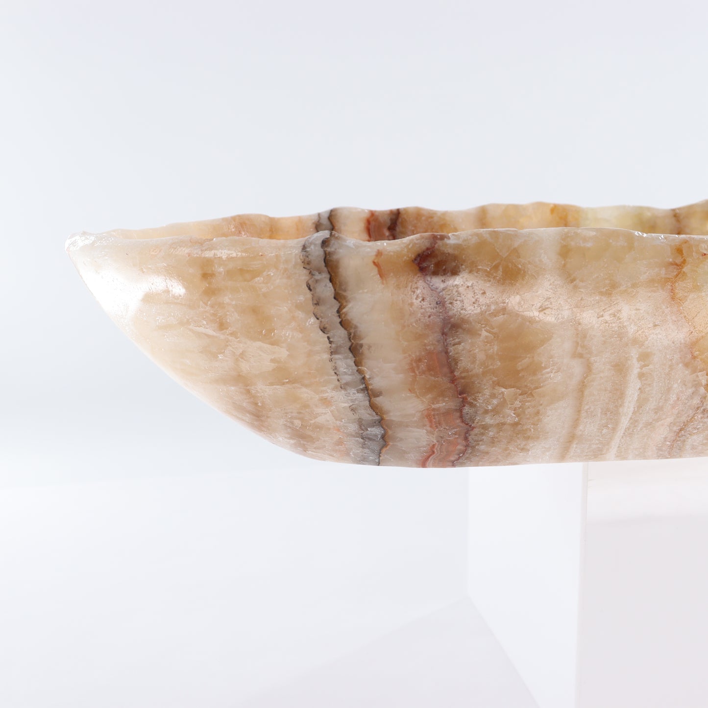 Mexican Onyx/Calcite Canoe Bowl - Expert Wholesale and Supplier of Wholesale Crystals & Bulk Gemstones, ["Bowls","Calcite","canoe","Mexico","onyx"]