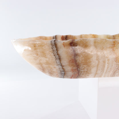 Mexican Onyx/Calcite Canoe Bowl - Expert Wholesale and Supplier of Wholesale Crystals & Bulk Gemstones, ["Bowls","Calcite","canoe","Mexico","onyx"]