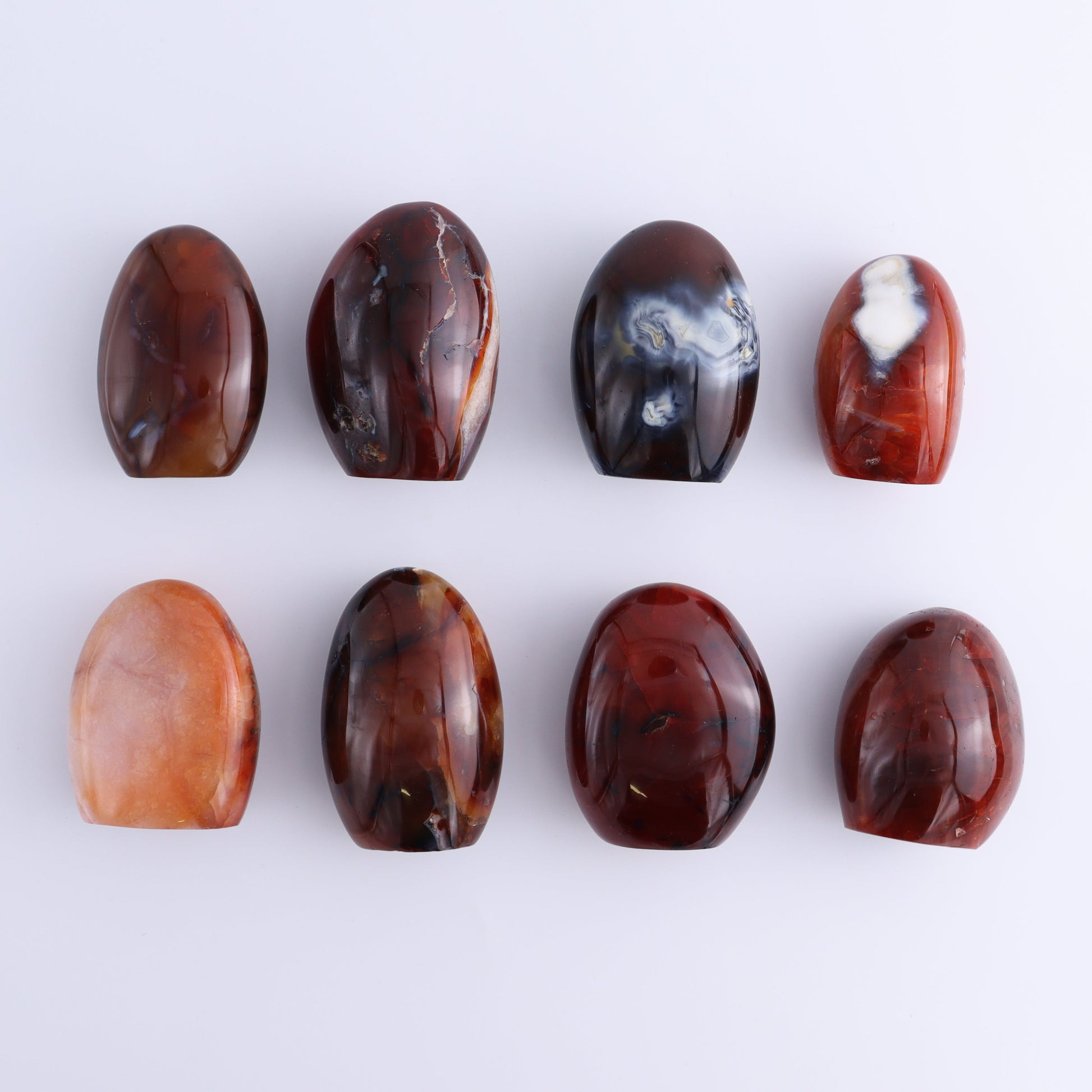 Carnelian Freeforms Set of 8 - Expert Wholesale and Supplier of Wholesale Crystals & Bulk Gemstones, ["carnelian","Freeform","Freeforms","Madagascar"]