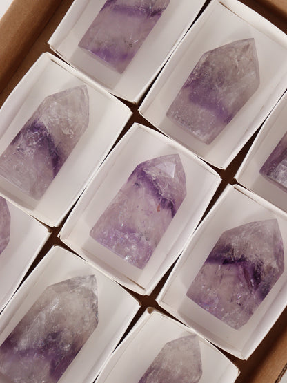 Phantom Amethyst Towers Set of 9 - Expert Wholesale and Supplier of Wholesale Crystals & Bulk Gemstones, []