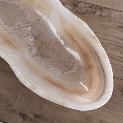 Mexican Onyx/Calcite Canoe Bowl - Expert Wholesale and Supplier of Wholesale Crystals & Bulk Gemstones, ["Bowls","Calcite","canoe","Mexico","onyx"]