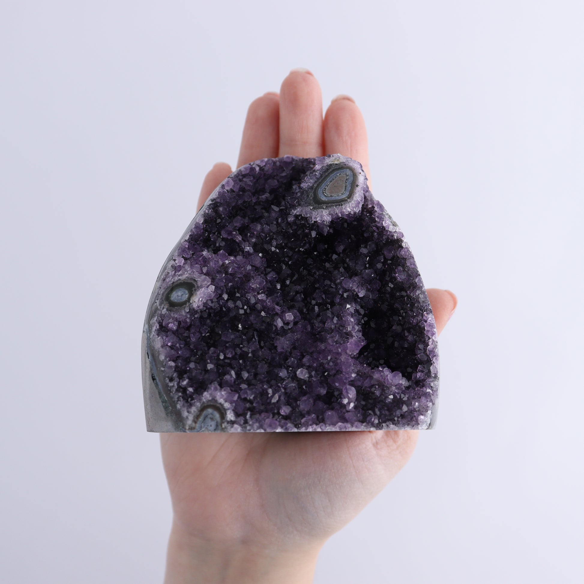 Uruguay Amethyst Cut Base Set of 4 - Expert Wholesale and Supplier of Wholesale Crystals & Bulk Gemstones, ["Amethyst","Cut Base","Uruguay"]