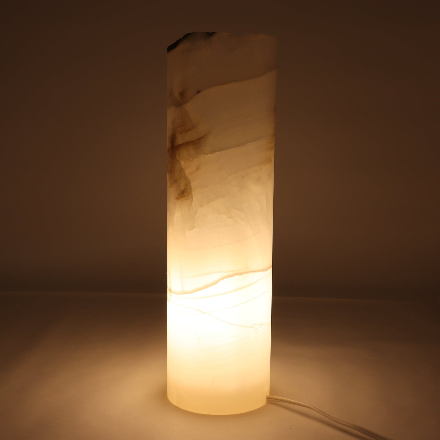 One Wide White Rough Onyx Lamp Blind - Expert Wholesale and Supplier of Wholesale Crystals & Bulk Gemstones, ["Lamps","Mexico","onyx"]