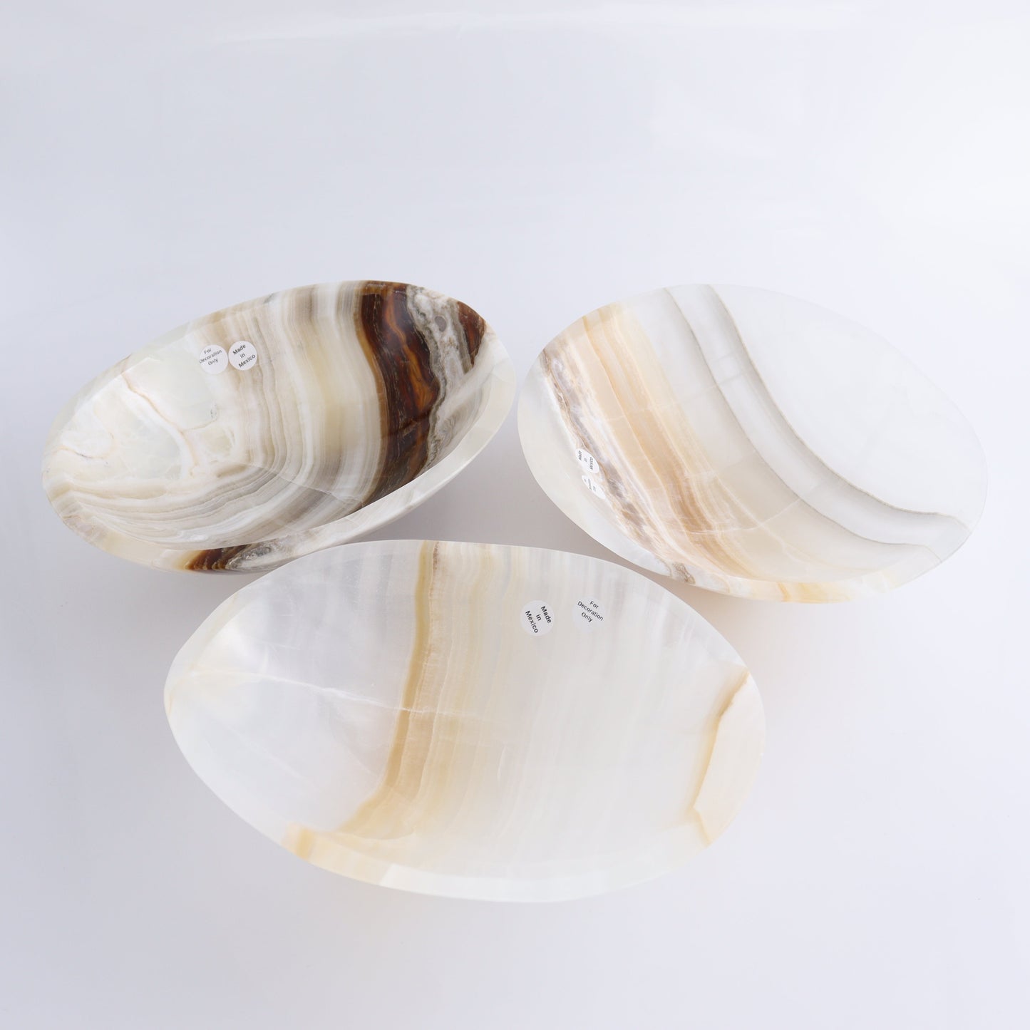 Onyx Bowl Set of 3 - Expert Wholesale and Supplier of Wholesale Crystals & Bulk Gemstones, ["Bowls","Mexico","onyx"]
