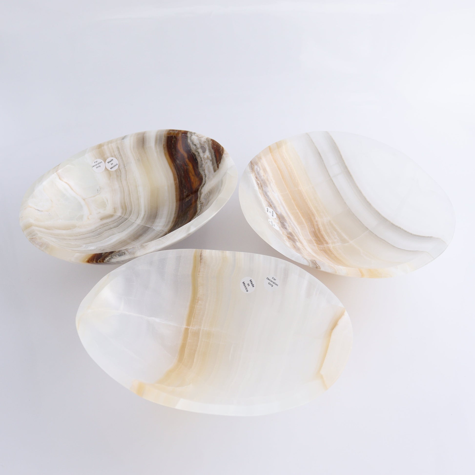 Onyx Bowl Set of 3 - Expert Wholesale and Supplier of Wholesale Crystals & Bulk Gemstones, ["Bowls","Mexico","onyx"]