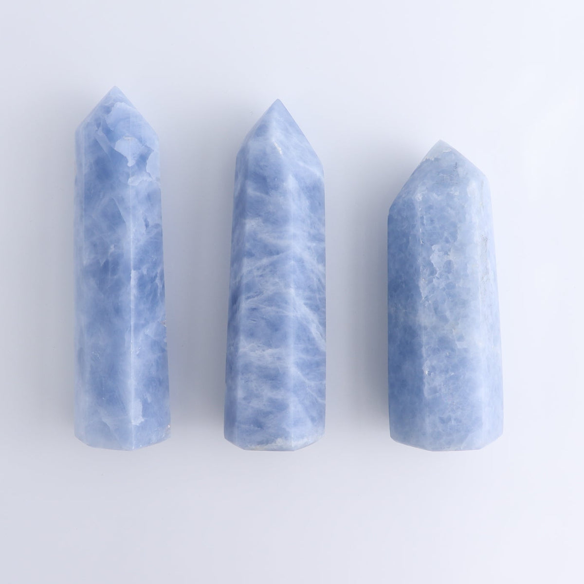 Blue Calcite Towers Set of 3