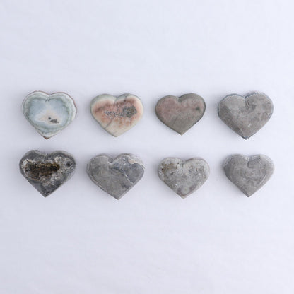 Amethyst Hearts Set of 8