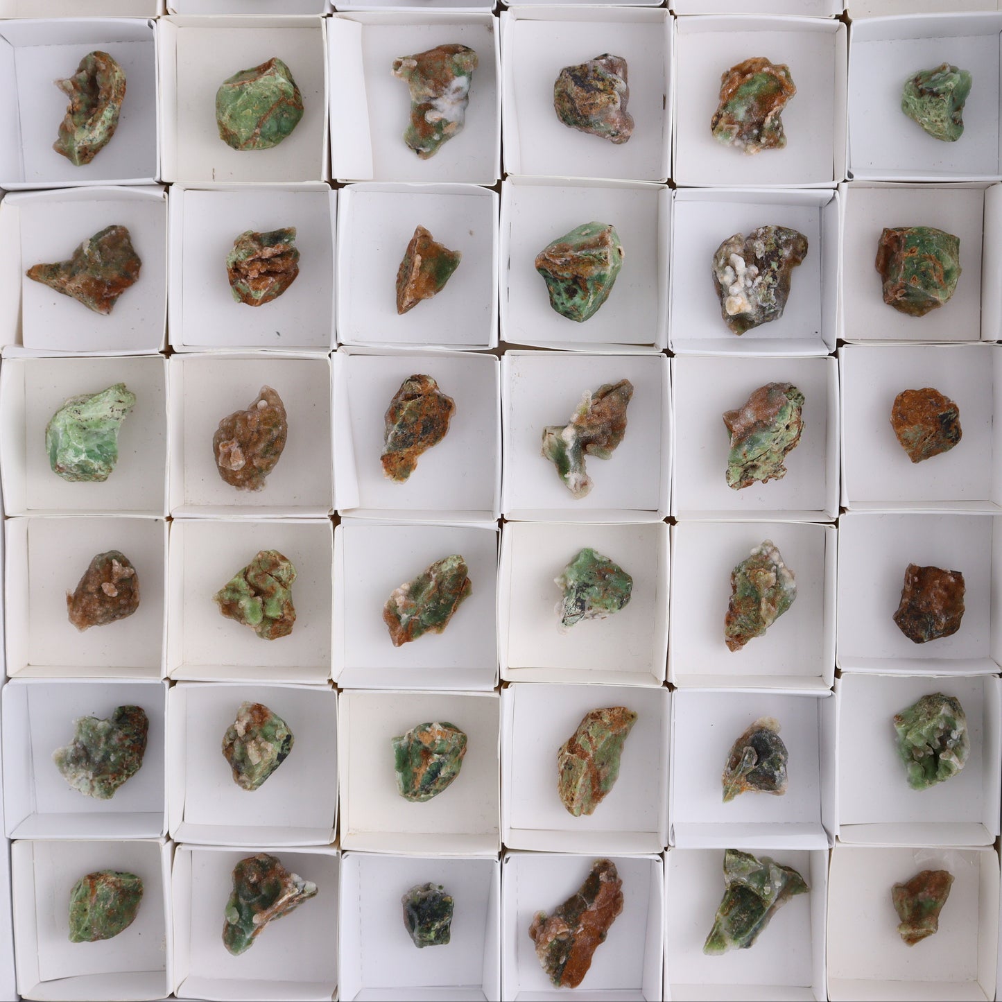Chrome Chalcedony Flat of 54 - Expert Wholesale and Supplier of Wholesale Crystals & Bulk Gemstones, ["Chalcedony","Chrome Chalcedony"]
