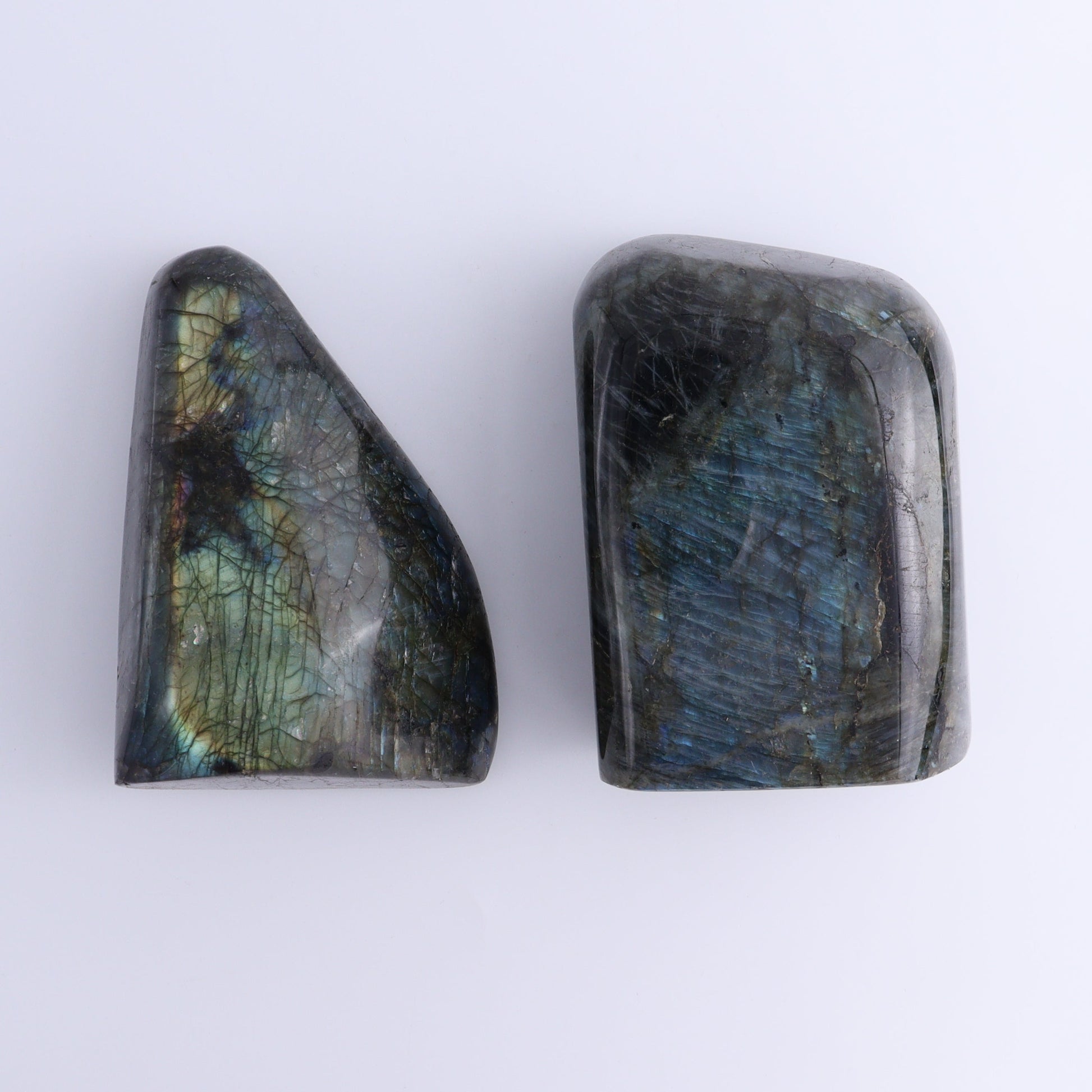 Labradorite Freeform Set of 2 - Expert Wholesale and Supplier of Wholesale Crystals & Bulk Gemstones, ["Freeforms","Labradorite","Madagascar"]