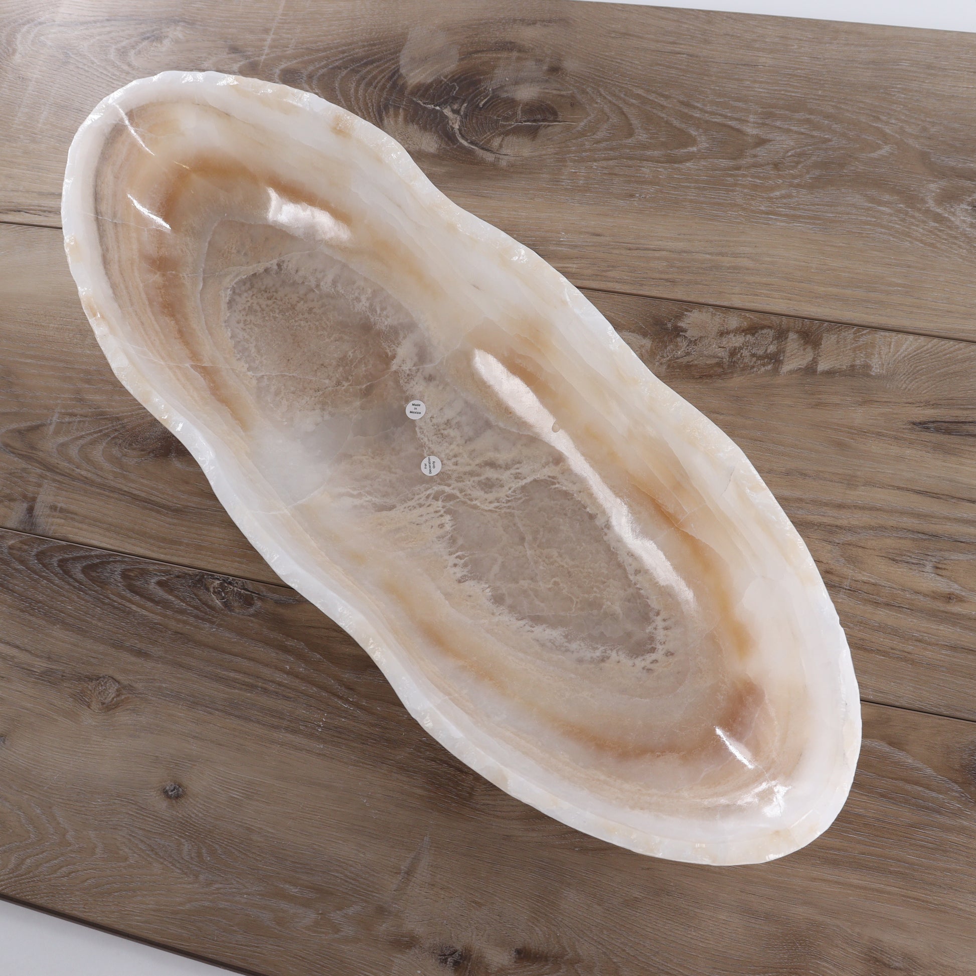 Mexican Onyx/Calcite Canoe Bowl - Expert Wholesale and Supplier of Wholesale Crystals & Bulk Gemstones, ["Bowls","Calcite","canoe","Mexico","onyx"]