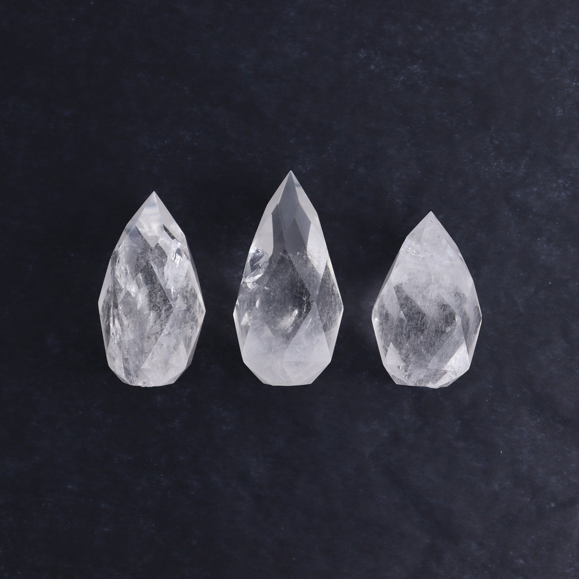 Imperfect Clear Quartz Face Polished Set of 6 - Expert Wholesale and Supplier of Wholesale Crystals & Bulk Gemstones, ["Brazil","Clear Quartz","Face Polished","Quartz"]