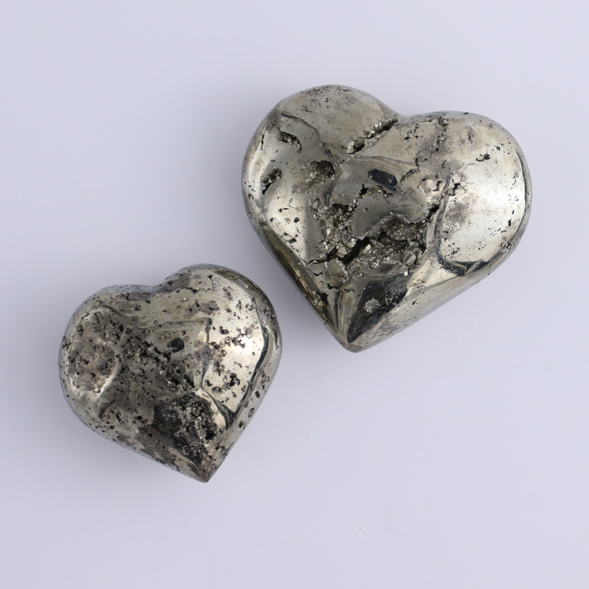 Pyrite Hearts Set of 12 - Expert Wholesale and Supplier of Wholesale Crystals & Bulk Gemstones, ["Hearts","Peru","Pyrite"]