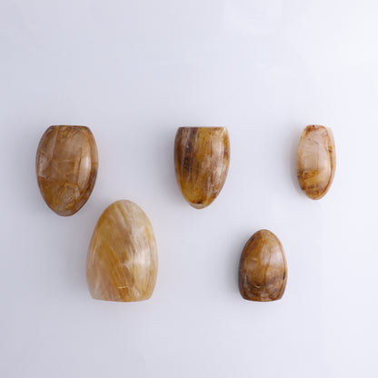 Hematite Quartz Freeform Set of 5 - Expert Wholesale and Supplier of Wholesale Crystals & Bulk Gemstones, ["Freeforms","Hematite","Madagascar"]