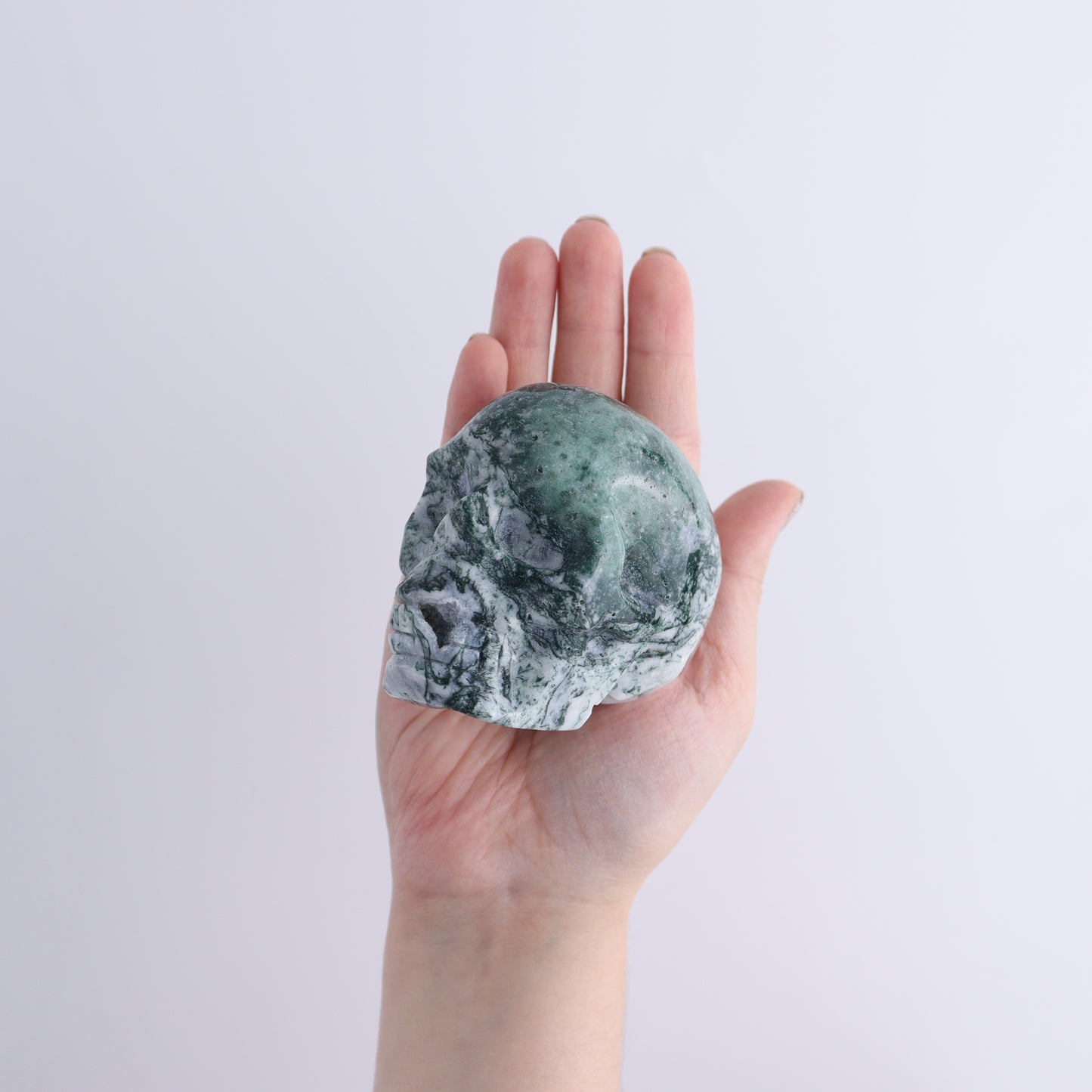 Moss Agate Skulls 4 - Expert Wholesale and Supplier of Wholesale Crystals & Bulk Gemstones, ["China","Moss Agate","Skulls"]