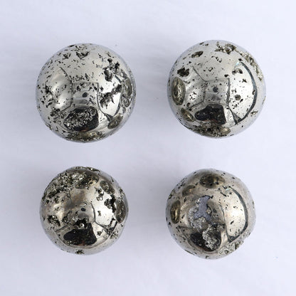 Pyrite Spheres Set of 4