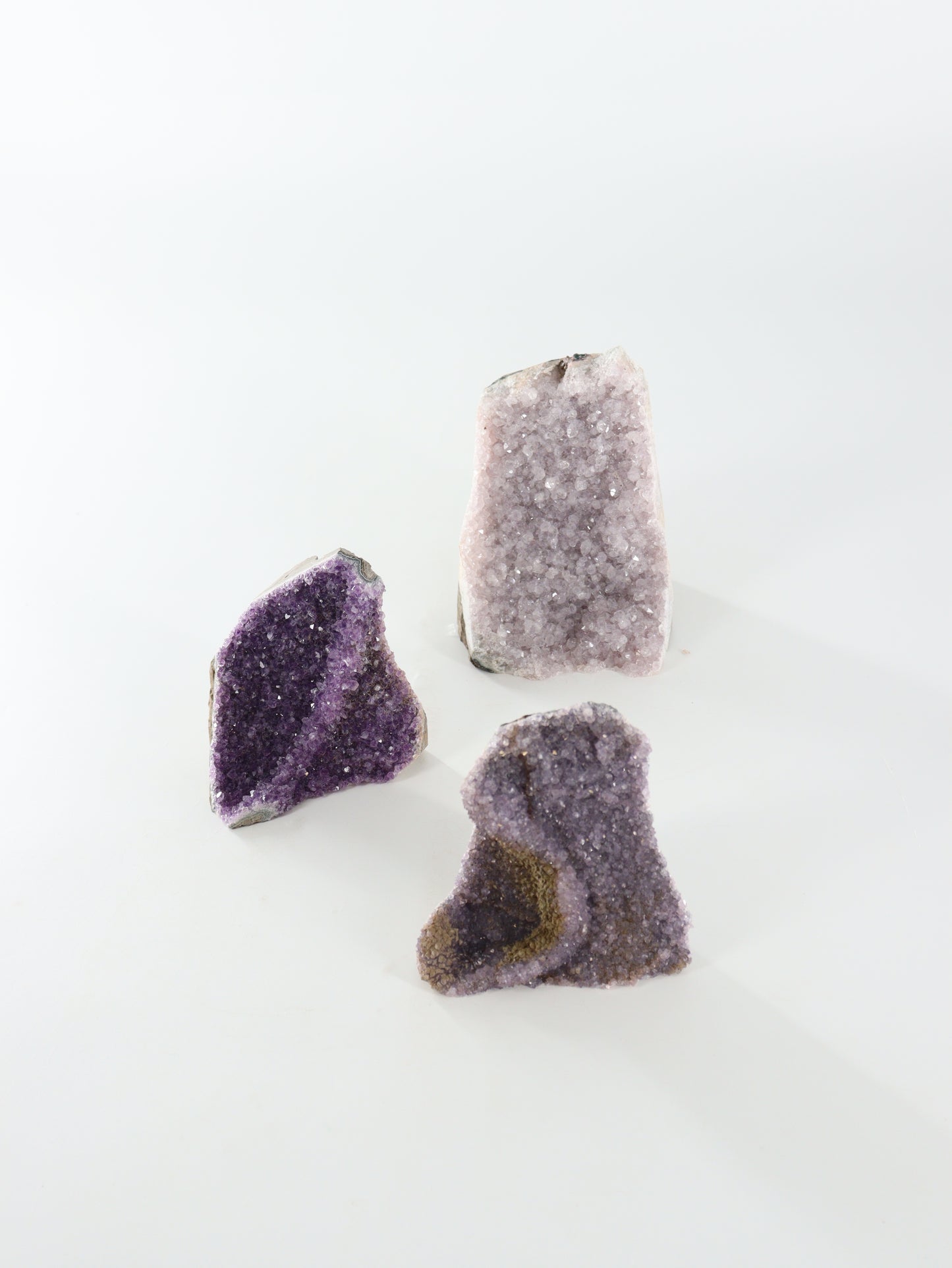 Amethyst Cut Base Set of 3 - Expert Wholesale and Supplier of Wholesale Crystals & Bulk Gemstones, []