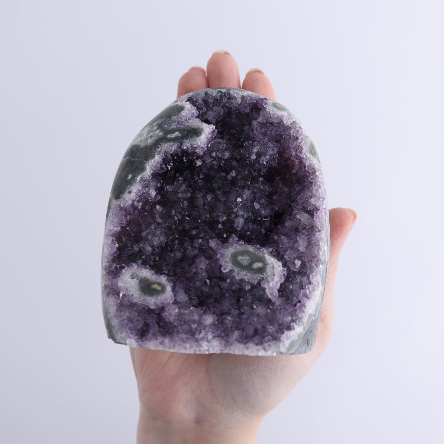 Uruguay Amethyst Cut Base Set of 4 - Expert Wholesale and Supplier of Wholesale Crystals & Bulk Gemstones, ["Amethyst","Cut Base","Uruguay"]