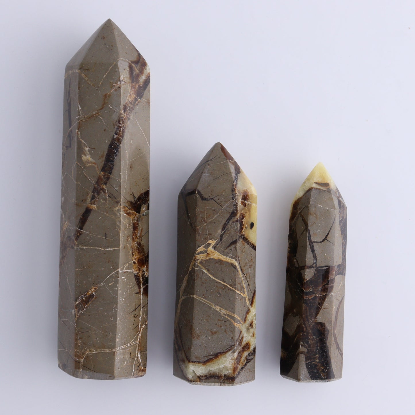 Septarian Towers Set of 9 - Expert Wholesale and Supplier of Wholesale Crystals & Bulk Gemstones, ["Madagascar","Septarian","Towers"]