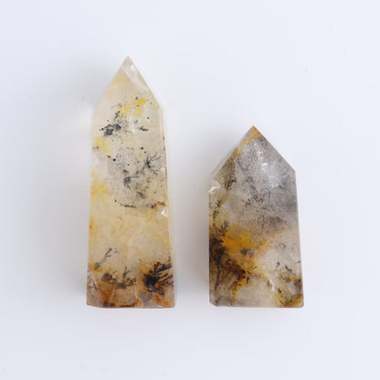 Dendritic Golden Healer Quartz Towers Set of 9