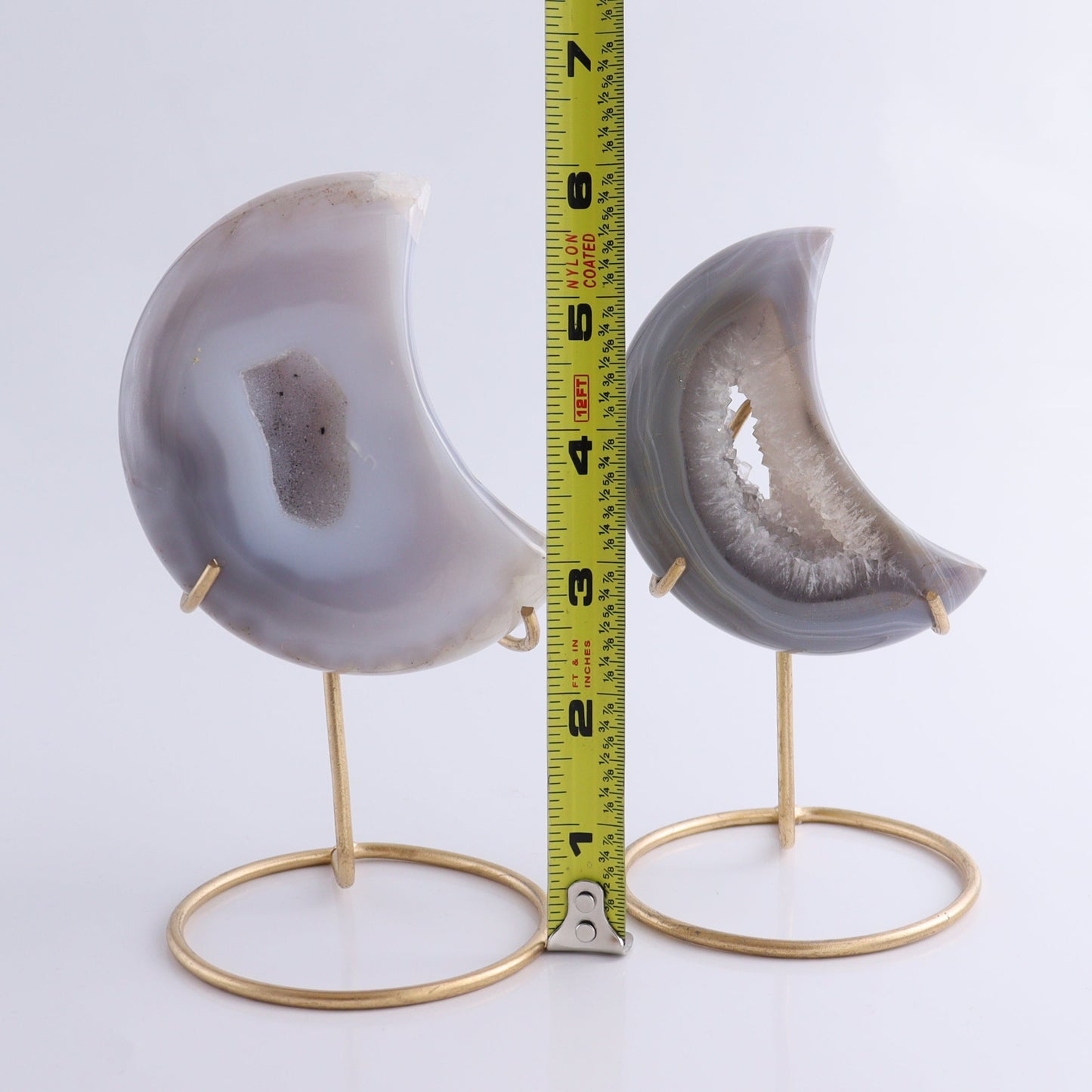 Agate Moons with Stand Set of 6 - Expert Wholesale and Supplier of Wholesale Crystals & Bulk Gemstones, ["Agate","Brazil","moons"]