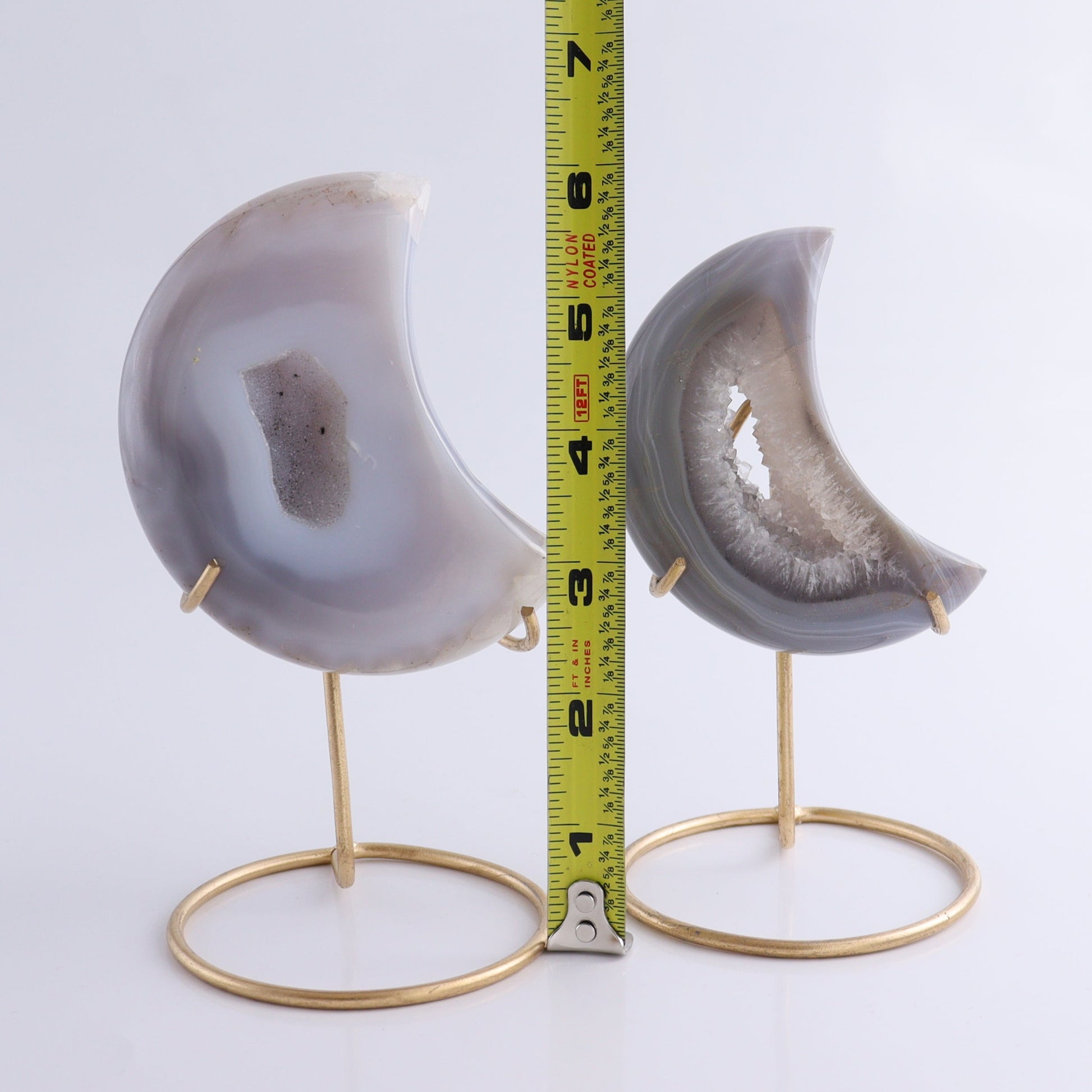 Agate Moons with Stand Set of 6 - Expert Wholesale and Supplier of Wholesale Crystals & Bulk Gemstones, ["Agate","Brazil","moons"]