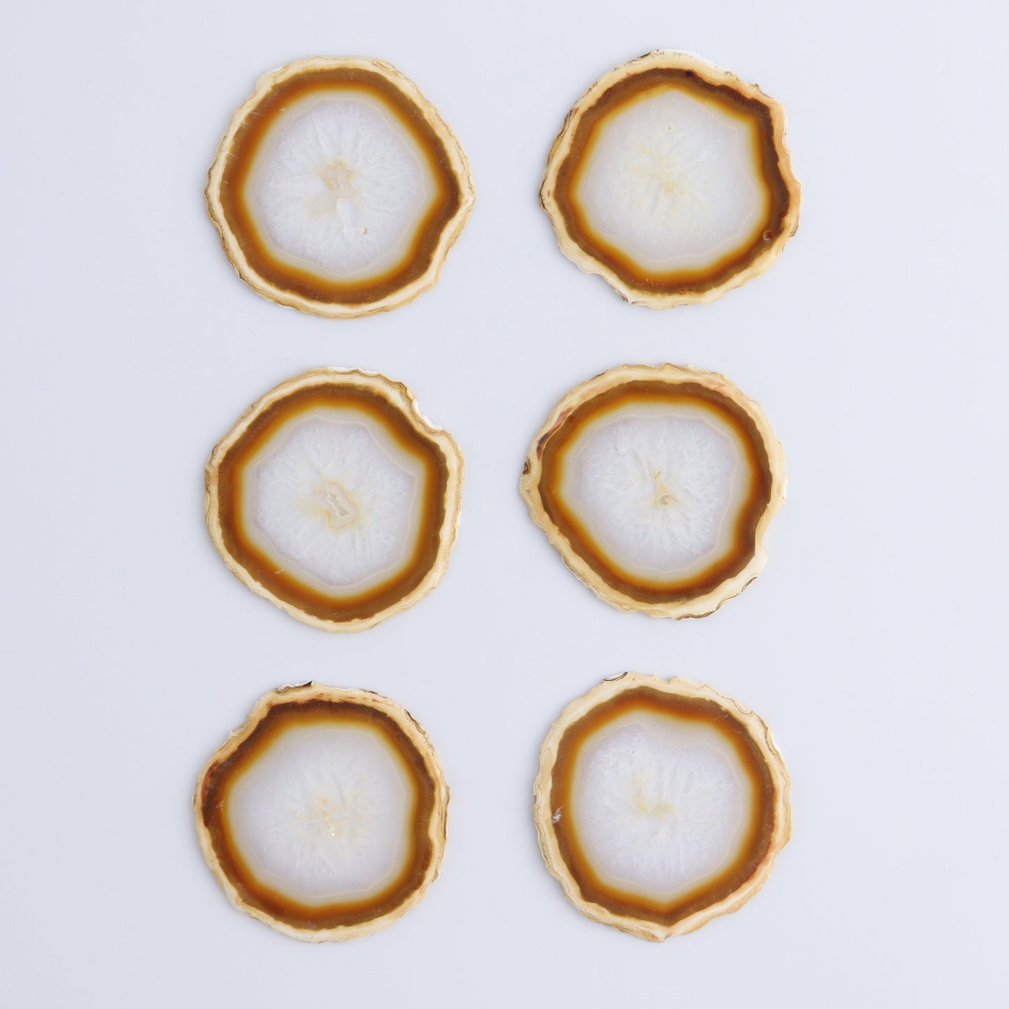 Iris Agate Slices Set of 6 - Expert Wholesale and Supplier of Wholesale Crystals & Bulk Gemstones, ["Agate","Iris Agate","Slices and Slabs"]