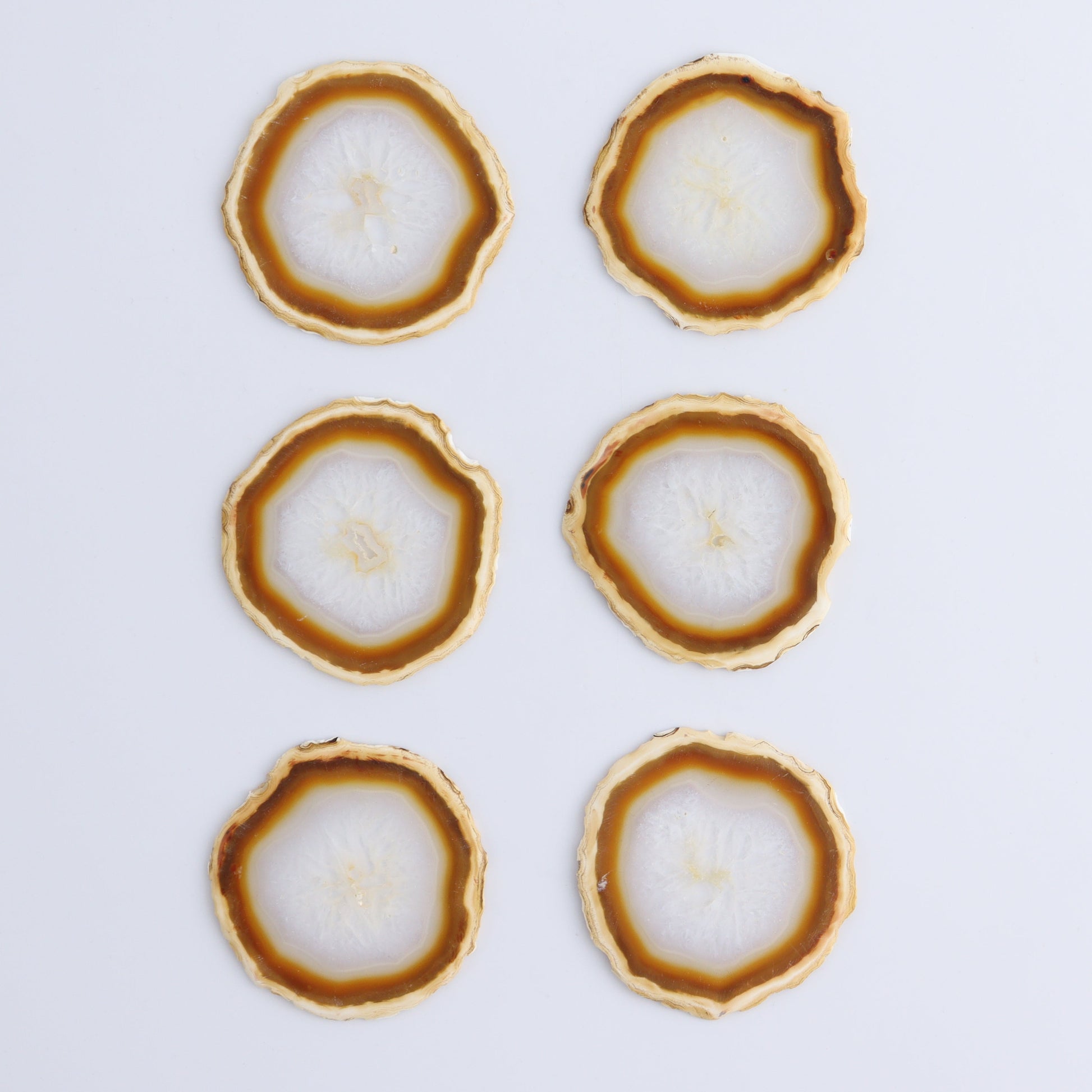 Iris Agate Slices Set of 6 - Expert Wholesale and Supplier of Wholesale Crystals & Bulk Gemstones, ["Agate","Iris Agate","Slices and Slabs"]