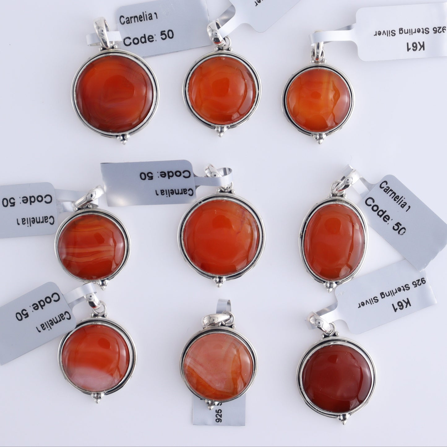 One Carnelian Sterling Silver Pendant (chain not included) - Expert Wholesale and Supplier of Wholesale Crystals & Bulk Gemstones, ["carnelian","Pendant","sterling silver"]