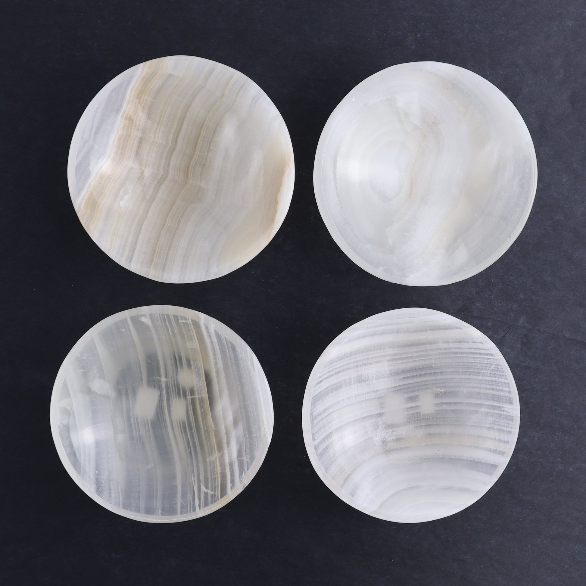 One Bowl (12 cm) Mexican Onyx/Calcite White Polished - Expert Wholesale and Supplier of Wholesale Crystals & Bulk Gemstones, ["bowl","Calcite","Catalog Onyx","Decorative Dish","Mexico","onyx"]