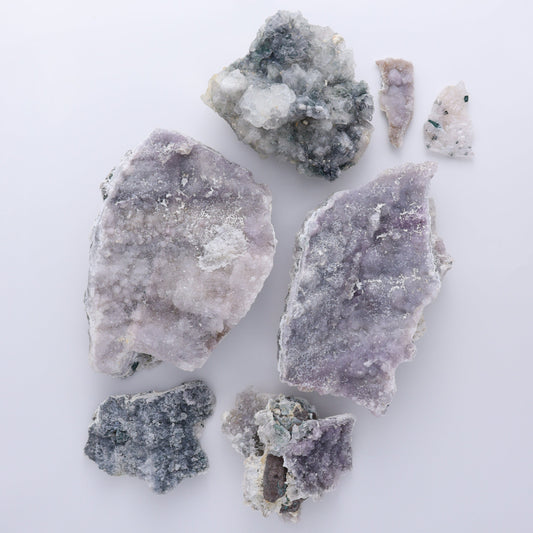 Amethyst Flower Clusters Set of 7 - Expert Wholesale and Supplier of Wholesale Crystals & Bulk Gemstones, ["Amethyst","Amethyst Flowers","Clusters"]