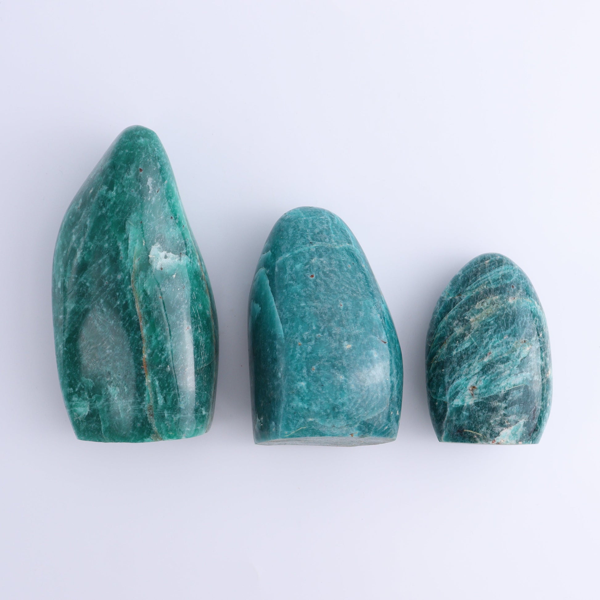 Amazonite Freeforms Set of 3 - Expert Wholesale and Supplier of Wholesale Crystals & Bulk Gemstones, ["Amazonite","Freeform","Freeforms","Madagascar"]
