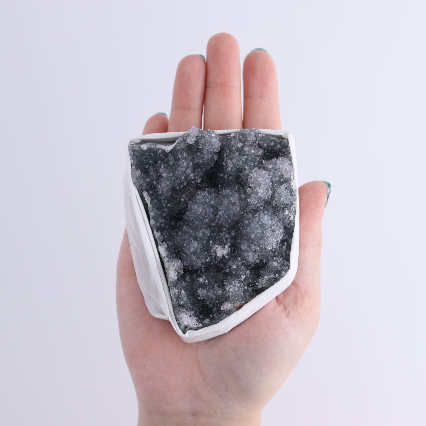 Uruguay Rainbow Amethyst Clusters Flat of 13 - Expert Wholesale and Supplier of Wholesale Crystals & Bulk Gemstones, ["Amethyst","Clusters","Rainbow Amethyst","Sugar Rainbow Amethyst","Uruguay"]