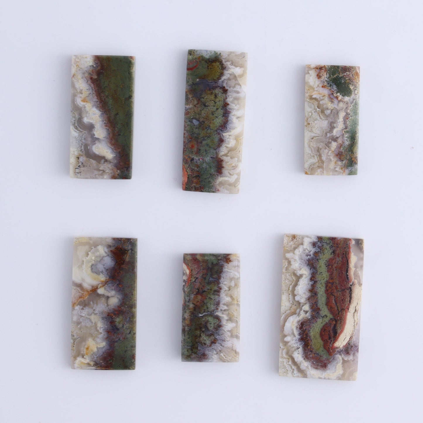 One Moss Agate Rectangle Cab - Expert Wholesale and Supplier of Wholesale Crystals & Bulk Gemstones, ["Agate","Cabs","Moss Agate","Rectangle"]