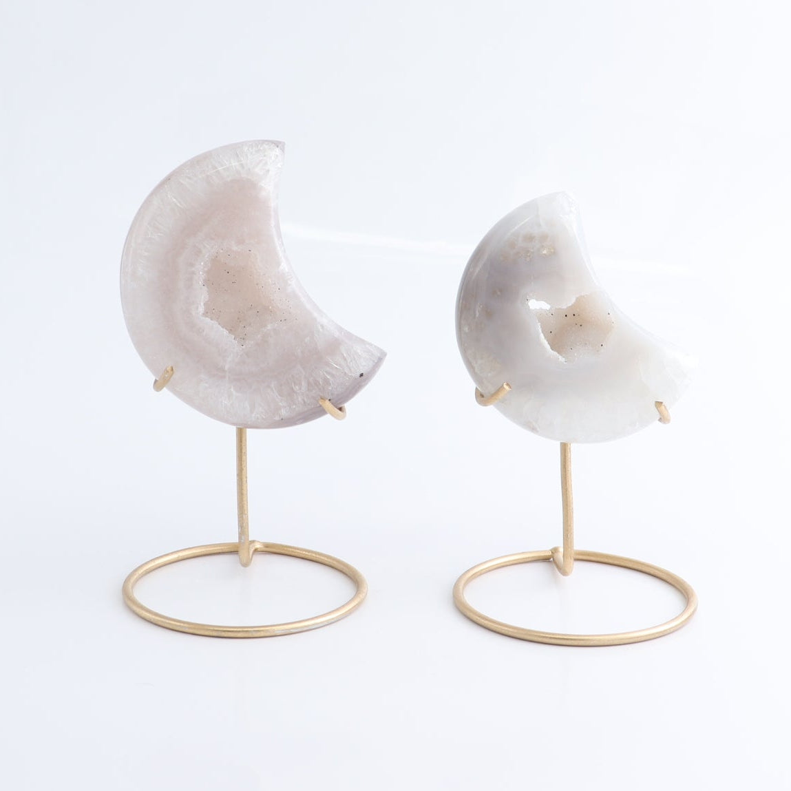 Agate Moons with Stand Set of 5 - Expert Wholesale and Supplier of Wholesale Crystals & Bulk Gemstones, ["Agate","Brazil","moons"]