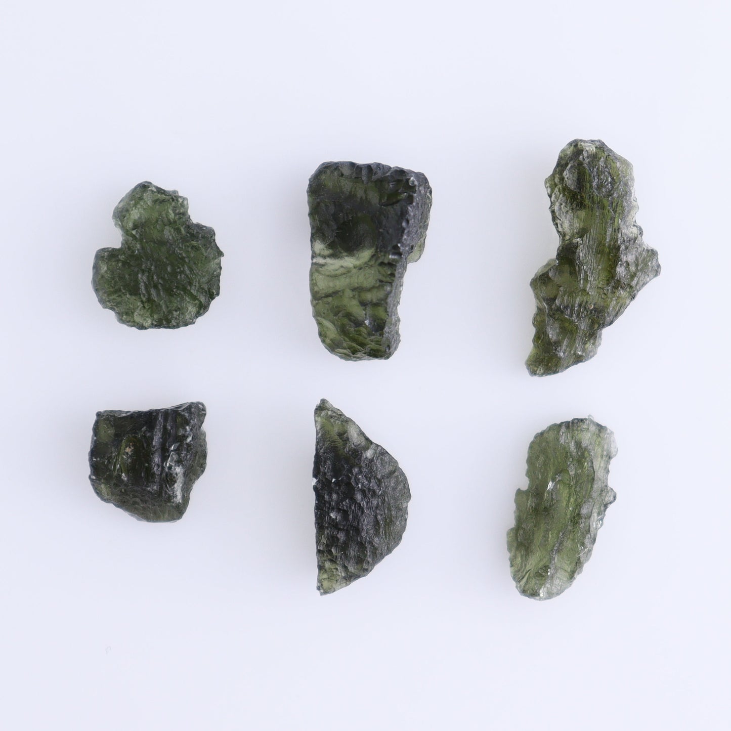 Moldavite Pieces Set of 6 - Expert Wholesale and Supplier of Wholesale Crystals & Bulk Gemstones, ["Czech Republic","Moldavite","Pieces"]