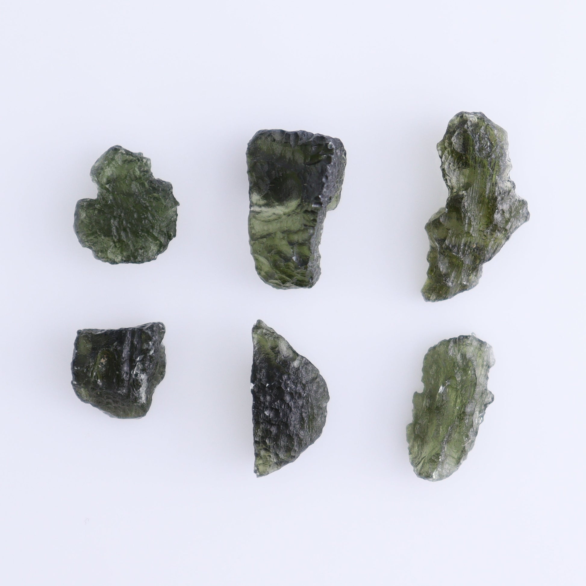 Moldavite Pieces Set of 6 - Expert Wholesale and Supplier of Wholesale Crystals & Bulk Gemstones, ["Czech Republic","Moldavite","Pieces"]
