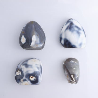Orca Agate Freeform Set of 4 - Expert Wholesale and Supplier of Wholesale Crystals & Bulk Gemstones, ["Freeforms","Madagascar","Orca Agate"]
