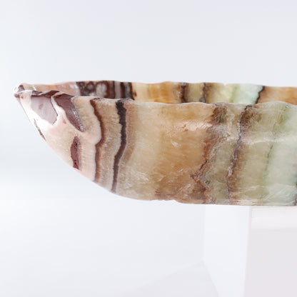 Mexican Onyx/Calcite Canoe Bowl - Expert Wholesale and Supplier of Wholesale Crystals & Bulk Gemstones, ["Bowls","Calcite","canoe","Mexico","onyx"]