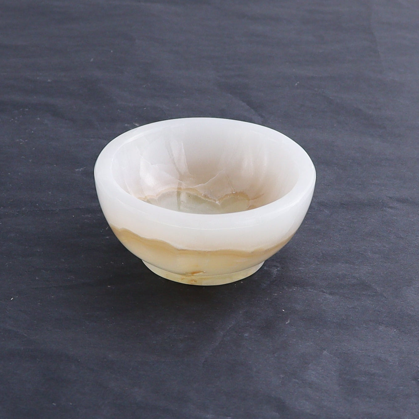 One Mexican White Onyx/Calcite Little Round Bowl - Expert Wholesale and Supplier of Wholesale Crystals & Bulk Gemstones, ["bowl","Calcite","Catalog Onyx","Decorative Dish","Mexico","onyx"]