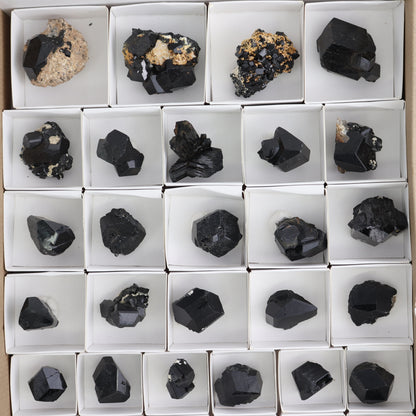 Black Tourmaline Roughs Set of 43