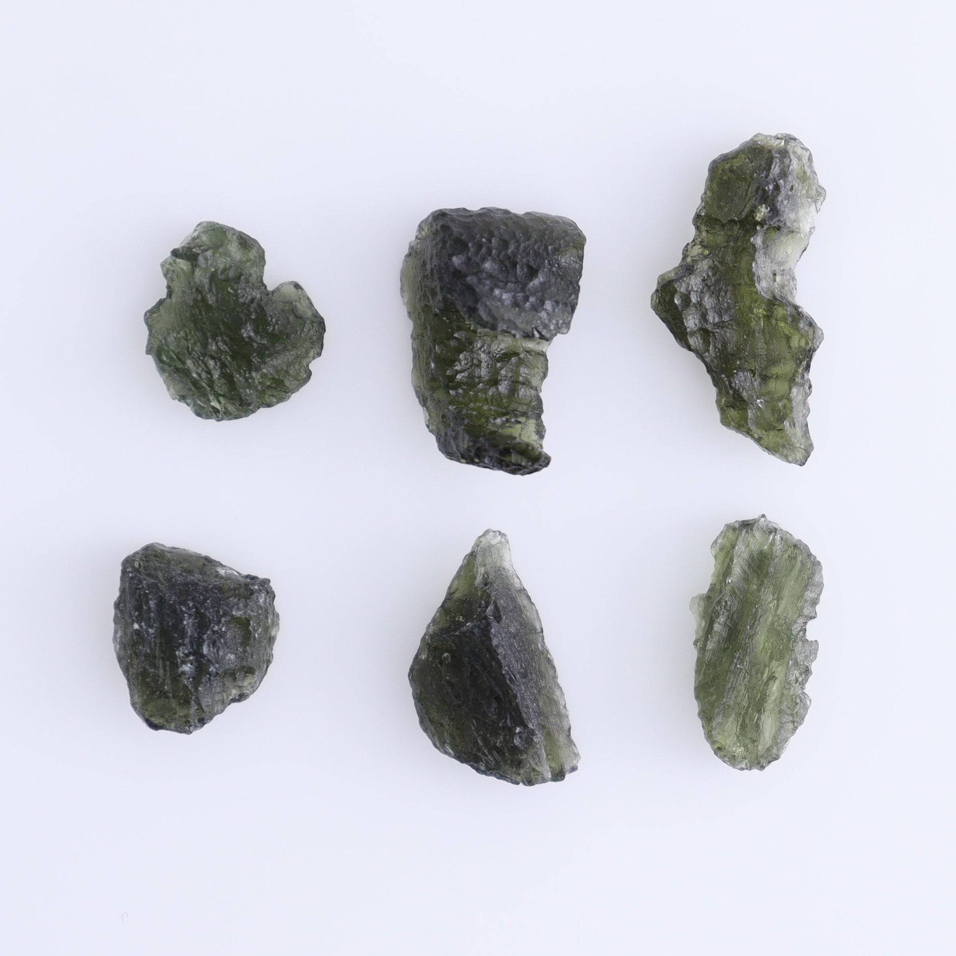 Moldavite Pieces Set of 6 - Expert Wholesale and Supplier of Wholesale Crystals & Bulk Gemstones, ["Czech Republic","Moldavite","Pieces"]
