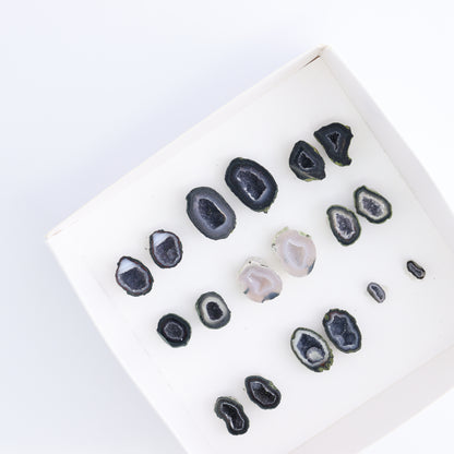 Tabasco Geodes 9 Pairs - Expert Wholesale and Supplier of Wholesale Crystals & Bulk Gemstones, ["Geodes","Tabasco Geode"]