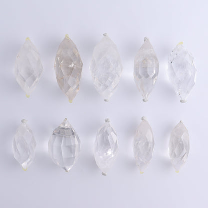 Quartz Faceted Double Points Set of 10 - Expert Wholesale and Supplier of Wholesale Crystals & Bulk Gemstones, ["Brazil","Clear Quartz","Mixed Carvings","Quartz"]