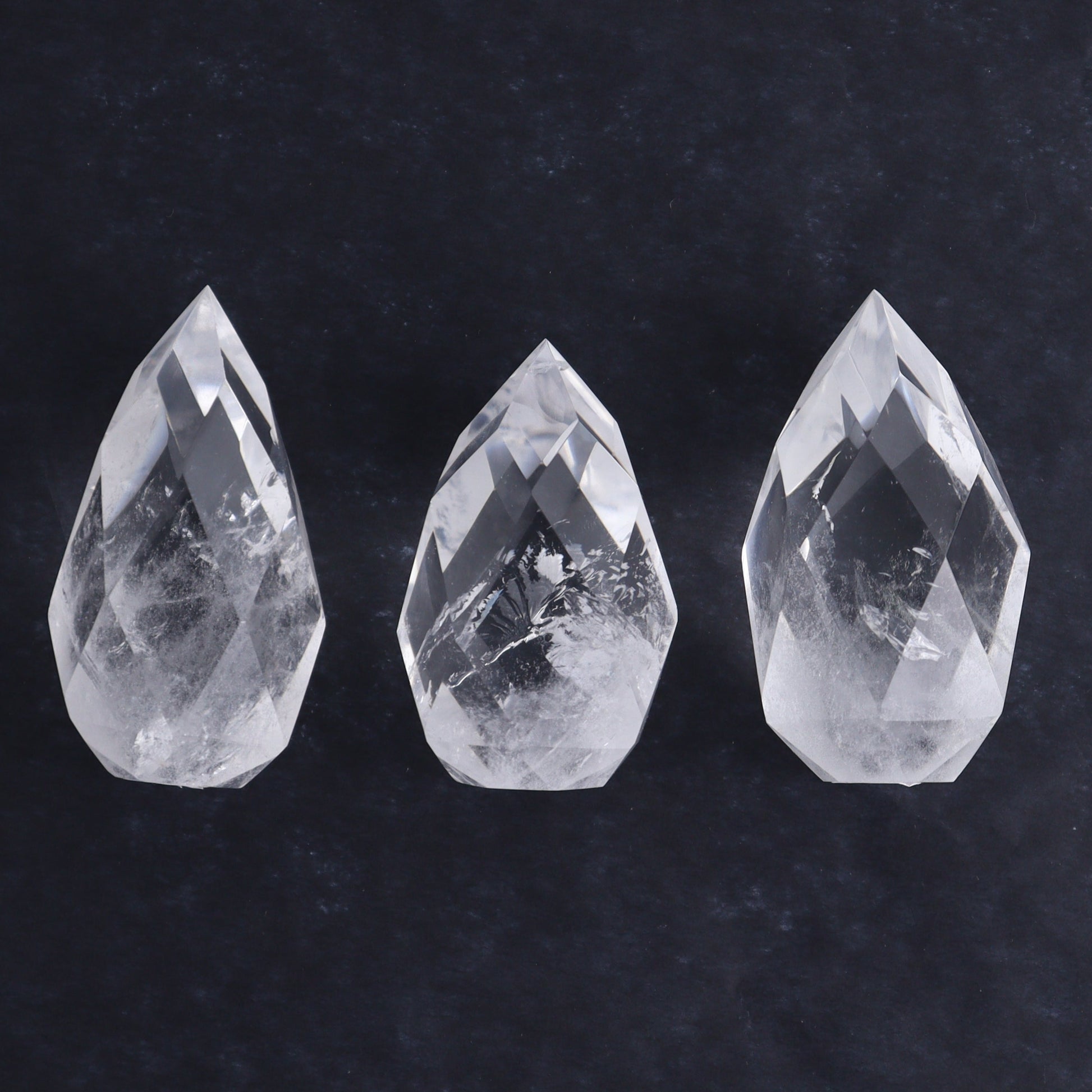 Imperfect Clear Quartz Face Polished Set of 6 - Expert Wholesale and Supplier of Wholesale Crystals & Bulk Gemstones, ["Brazil","Clear Quartz","Face Polished","Quartz"]