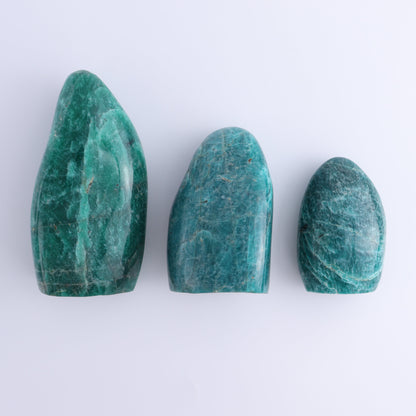 Amazonite Freeforms Set of 3 - Expert Wholesale and Supplier of Wholesale Crystals & Bulk Gemstones, ["Amazonite","Freeform","Freeforms","Madagascar"]