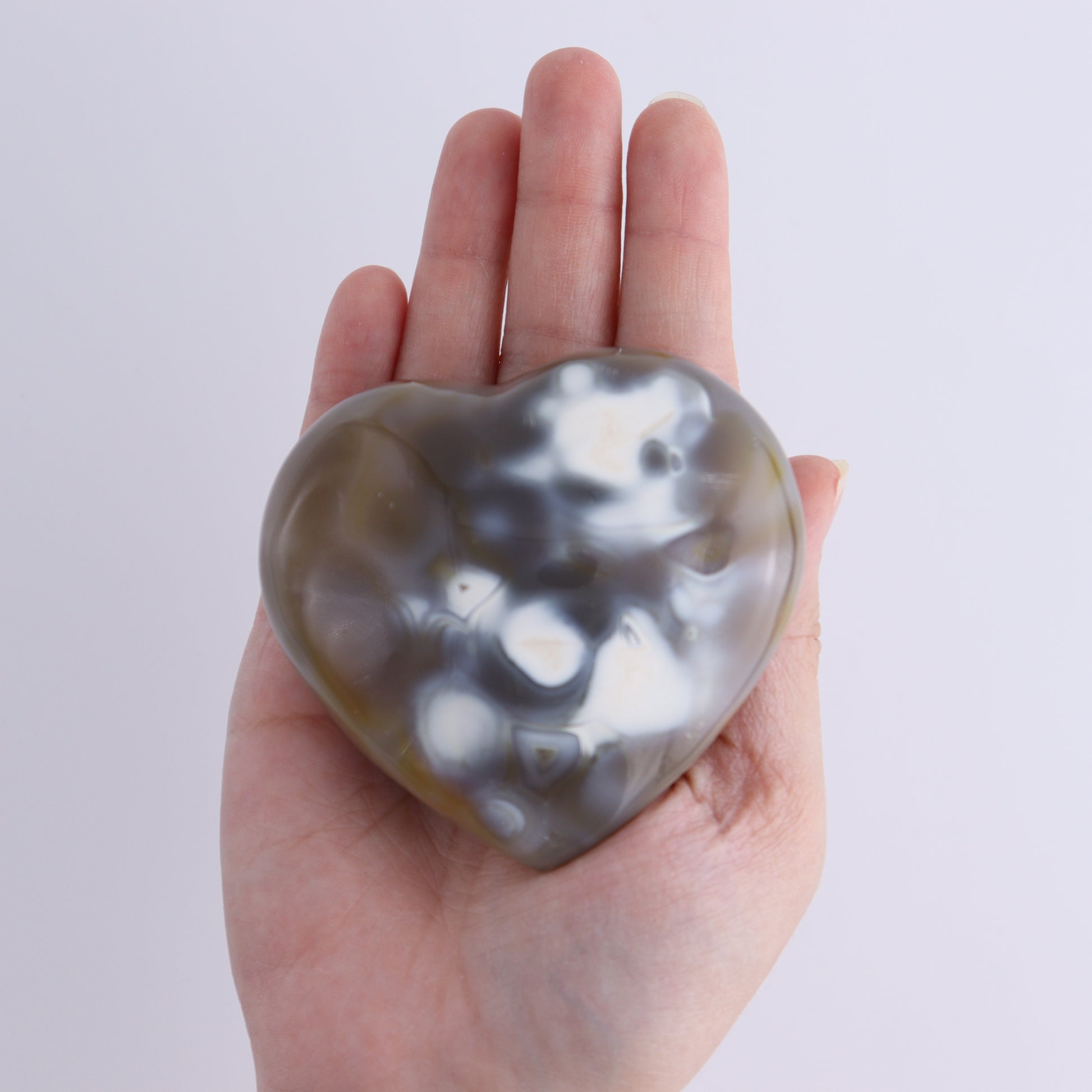 Orca Agate Hearts Set of 6 - Expert Wholesale and Supplier of Wholesale Crystals & Bulk Gemstones, ["close_30","Hearts","Madagascar","Orca Agate"]