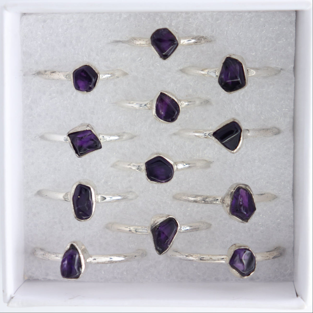 Amethyst Rings Set of 12