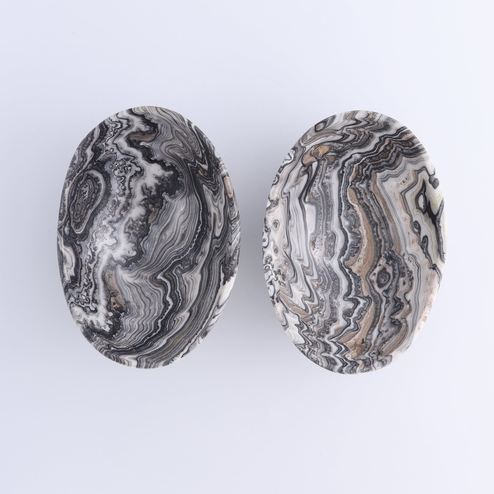 One Mexican Onyx/Calcite Black Zebra Small Oval Bowl - Expert Wholesale and Supplier of Wholesale Crystals & Bulk Gemstones, ["bowl","Bowls","Calcite","Catalog Onyx","Decorative Dish","Mexico","onyx"]
