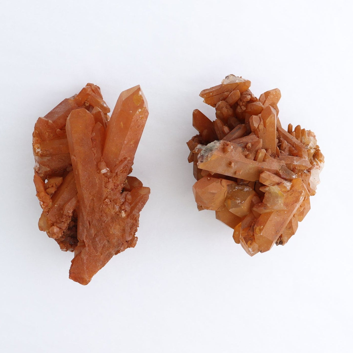 Dark Tangerine Quartz Clusters Set of 8 - Expert Wholesale and Supplier of Wholesale Crystals & Bulk Gemstones, ["Clusters","Quartz","Tangerine Quartz"]